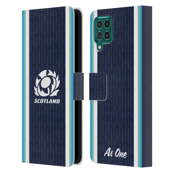 Scotland Rugby 2024/25 Crest Kit Home Leather Book Wallet Case Cover For Samsung Galaxy F62 (2021)