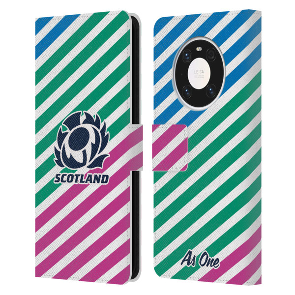 Scotland Rugby Graphics Lines Leather Book Wallet Case Cover For Huawei Mate 40 Pro 5G