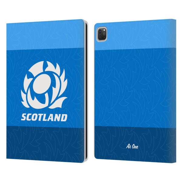 Scotland Rugby Graphics Stripes Pattern Leather Book Wallet Case Cover For Apple iPad Pro 13 M4 2024