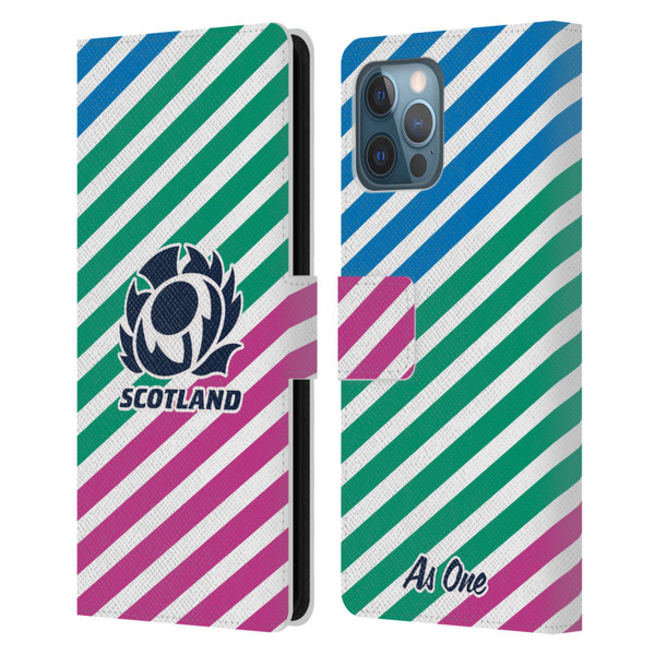Scotland Rugby Graphics Lines Leather Book Wallet Case Cover For Apple iPhone 12 Pro Max