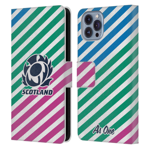 Scotland Rugby Graphics Lines Leather Book Wallet Case Cover For Apple iPhone 14