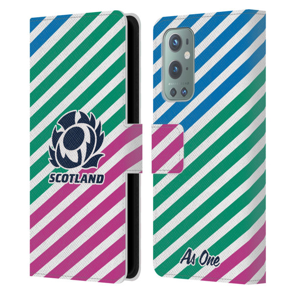Scotland Rugby Graphics Lines Leather Book Wallet Case Cover For OnePlus 9