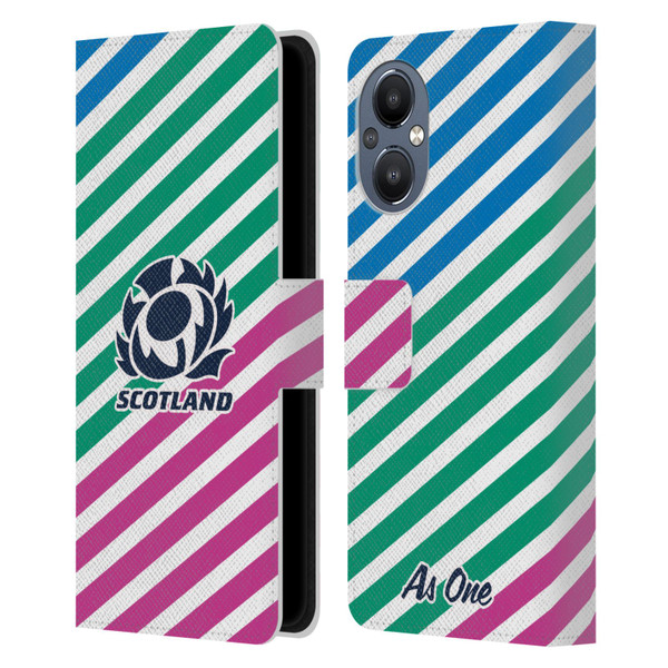 Scotland Rugby Graphics Lines Leather Book Wallet Case Cover For OnePlus Nord N20 5G