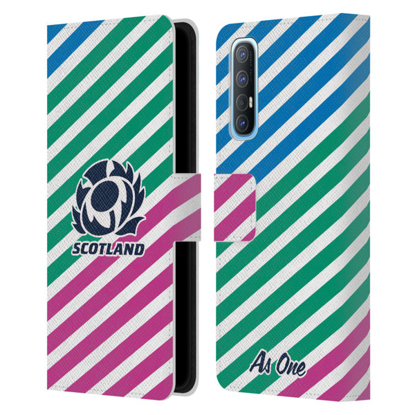 Scotland Rugby Graphics Lines Leather Book Wallet Case Cover For OPPO Find X2 Neo 5G