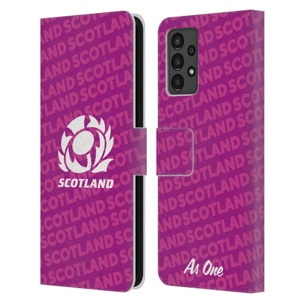 Scotland Rugby Graphics Logo Purple Leather Book Wallet Case Cover For Samsung Galaxy A13 (2022)