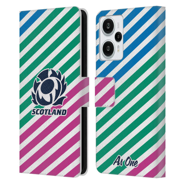 Scotland Rugby Graphics Lines Leather Book Wallet Case Cover For Xiaomi Redmi Note 12T