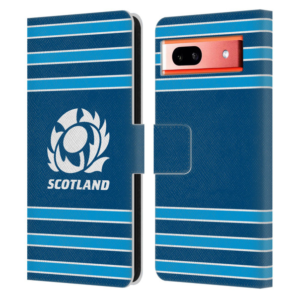 Scotland Rugby Logo 2 Stripes Leather Book Wallet Case Cover For Google Pixel 7a