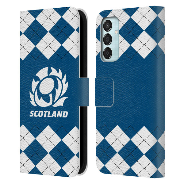 Scotland Rugby Logo 2 Argyle Leather Book Wallet Case Cover For Samsung Galaxy M15/F15 5G