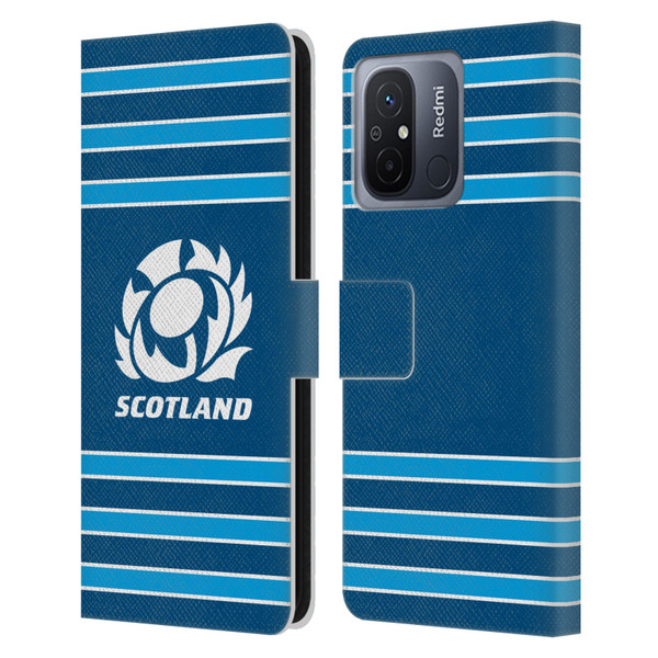 Scotland Rugby Logo 2 Stripes Leather Book Wallet Case Cover For Xiaomi Redmi 12C
