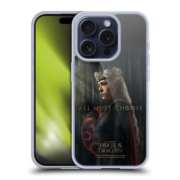 House Of The Dragon: Television Series Season 2 Character Posters Rhaenyra Soft Gel Case for Apple iPhone 15 Pro