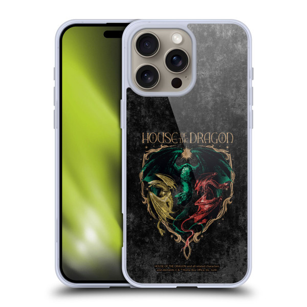House Of The Dragon: Television Series Season 2 Graphics Dragons Soft Gel Case for Apple iPhone 16 Pro Max