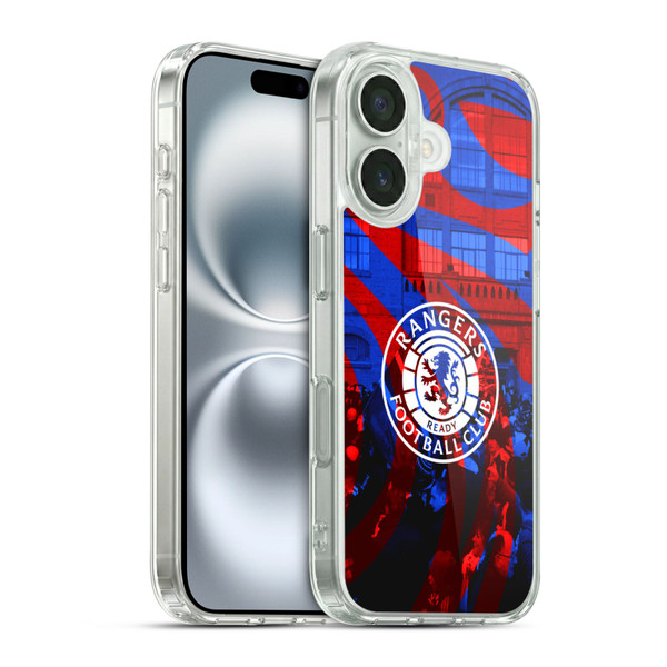 Rangers FC Crest Logo Stadium Soft Gel Case for Apple iPhone 16 & MagSafe