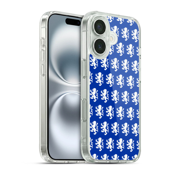 Rangers FC Crest Pattern Soft Gel Case for Apple iPhone 16 & MagSafe