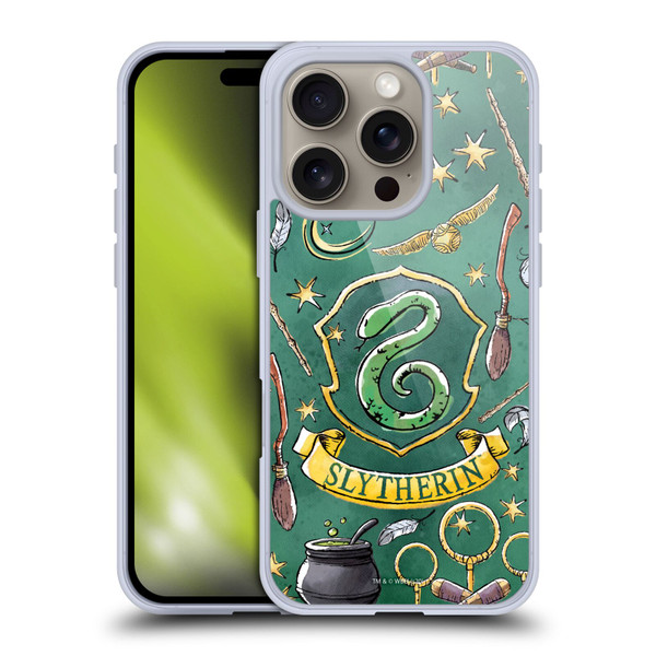 Harry Potter Deathly Hallows XIII Slytherin Pattern Soft Gel Case for Apple iPhone 16 Pro Harry Potter Deathly Hallows XIII Slytherin Pattern Soft Gel Case for Apple iPhone 16 Pro