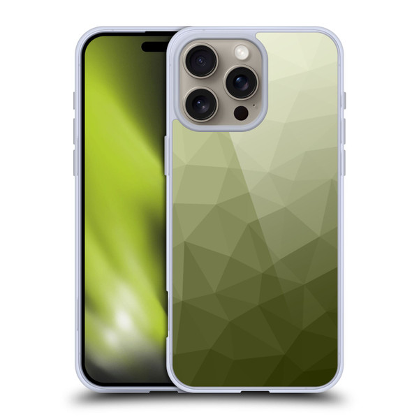 PLdesign Geometric Patterns Army Green Gradient Mesh Soft Gel Case for Apple iPhone 16 Pro Max