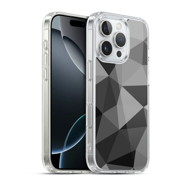PLdesign Geometric Patterns Dark Gray Mesh Soft Gel Case for Apple iPhone 16 Pro & MagSafe