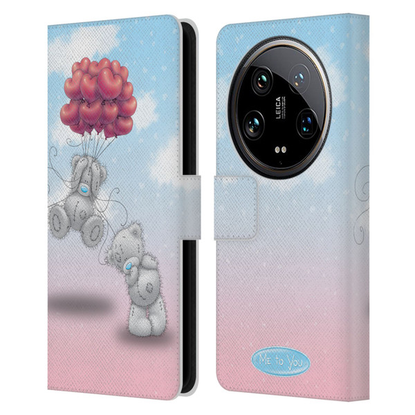 Me To You Classic Tatty Teddy Heart Balloons Leather Book Wallet Case Cover For Xiaomi 14 Ultra