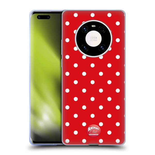 Animal Club International Patterns Polka Dots Red Soft Gel Case for Huawei Mate 40 Pro 5G