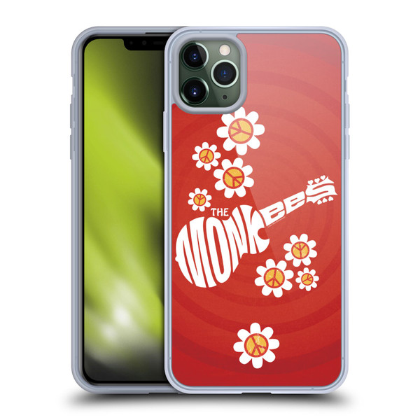 The Monkees Graphics Pattern In Red Soft Gel Case for Apple iPhone 11 Pro Max