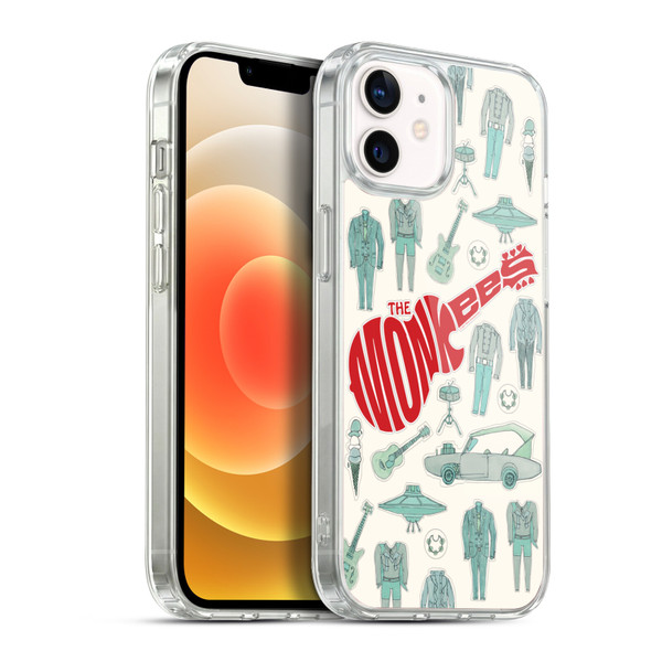 The Monkees Graphics Pattern Soft Gel Case for Apple iPhone 12 / iPhone 12 Pro & MagSafe