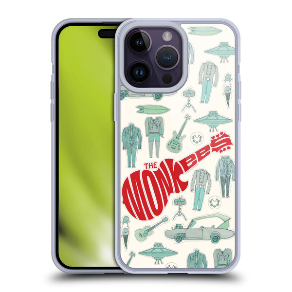 The Monkees Graphics Pattern Soft Gel Case for Apple iPhone 14 Pro Max