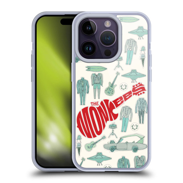 The Monkees Graphics Pattern Soft Gel Case for Apple iPhone 14 Pro