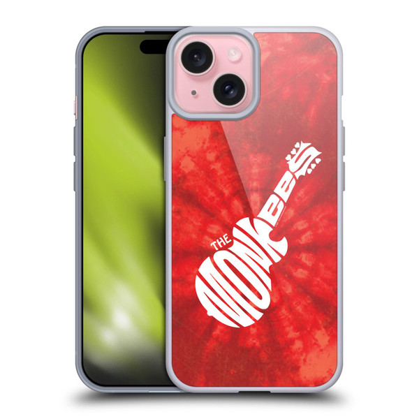The Monkees Graphics Logo In Red Soft Gel Case for Apple iPhone 15