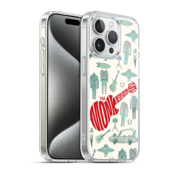 The Monkees Graphics Pattern Soft Gel Case for Apple iPhone 15 Pro & MagSafe