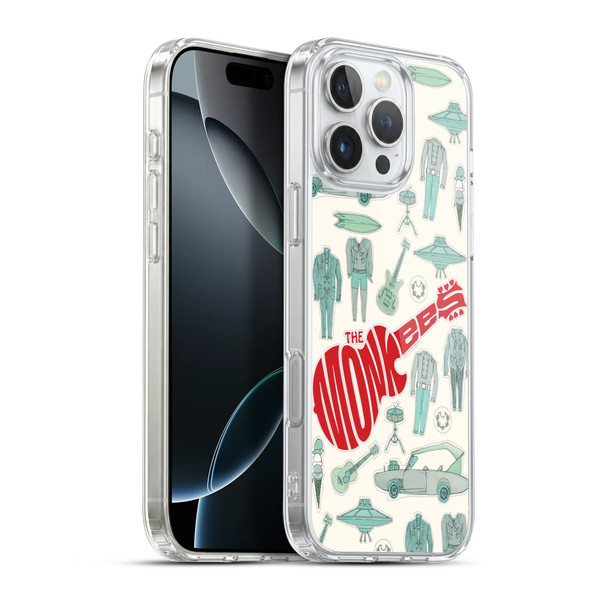 The Monkees Graphics Pattern Soft Gel Case for Apple iPhone 16 Pro Max & MagSafe