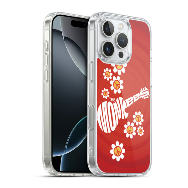 The Monkees Graphics Pattern In Red Soft Gel Case for Apple iPhone 16 Pro & MagSafe
