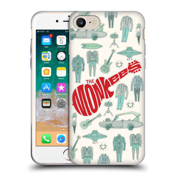 The Monkees Graphics Pattern Soft Gel Case for Apple iPhone 7 / 8 / SE 2020 & 2022