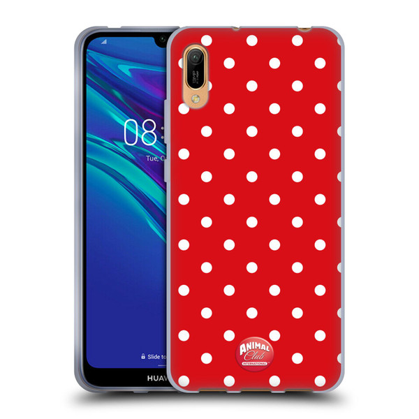 Animal Club International Patterns Polka Dots Red Soft Gel Case for Huawei Y6 Pro (2019)