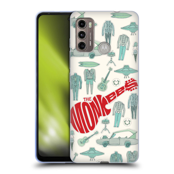 The Monkees Graphics Pattern Soft Gel Case for Motorola Moto G60 / Moto G40 Fusion