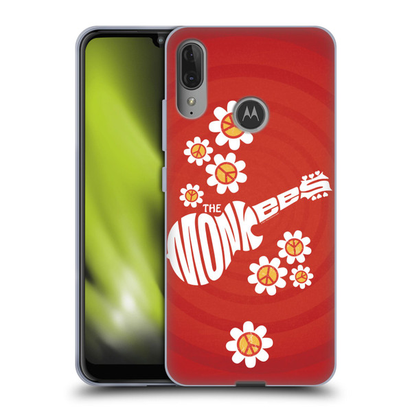 The Monkees Graphics Pattern In Red Soft Gel Case for Motorola Moto E6 Plus