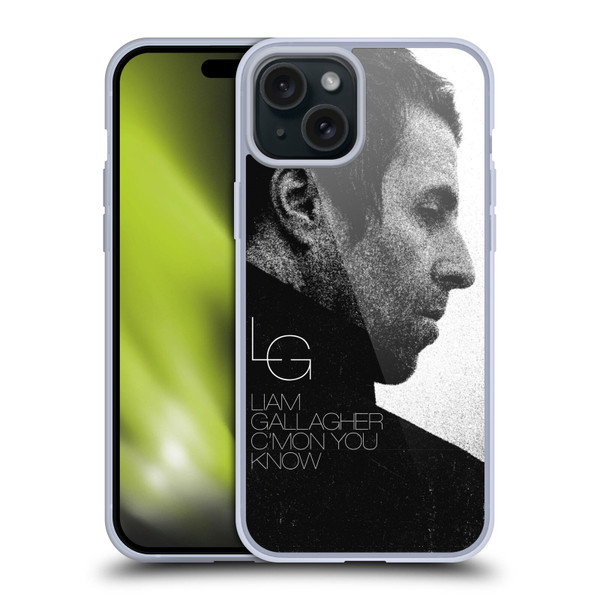 Liam Gallagher Graphics C'mon You Know Album Soft Gel Case for Apple iPhone 15 Plus