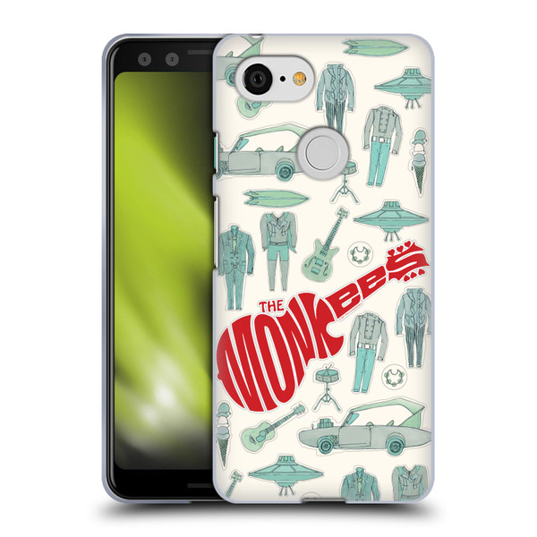 The Monkees Graphics Pattern Soft Gel Case for Google Pixel 3