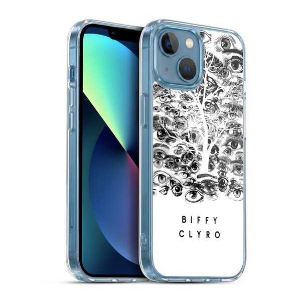 Biffy Clyro Graphics Eyes Soft Gel Case for Apple iPhone 13 Mini & MagSafe