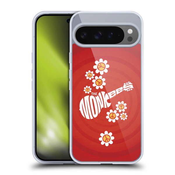 The Monkees Graphics Pattern In Red Soft Gel Case for Google Pixel 9 Pro XL