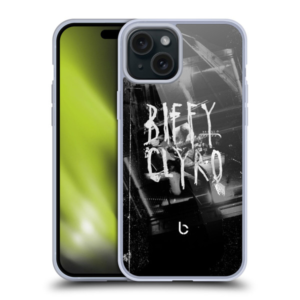 Biffy Clyro Graphics Black White Soft Gel Case for Apple iPhone 15 Plus