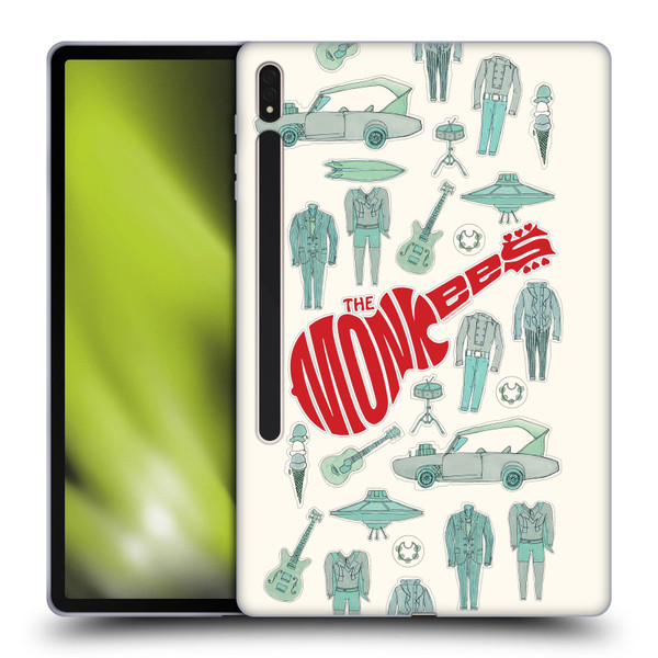 The Monkees Graphics Pattern Soft Gel Case for Samsung Galaxy Tab S8 Plus