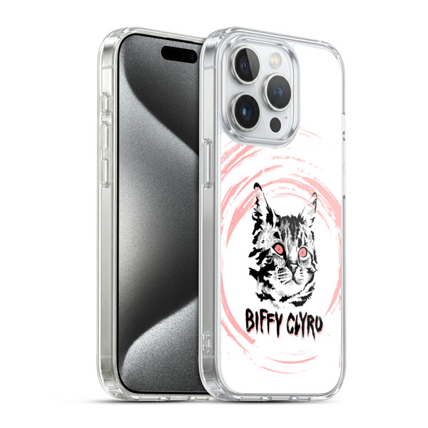 Biffy Clyro Graphics Cat Soft Gel Case for Apple iPhone 15 Pro & MagSafe