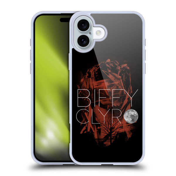 Biffy Clyro Graphics Red Soft Gel Case for Apple iPhone 16 Plus