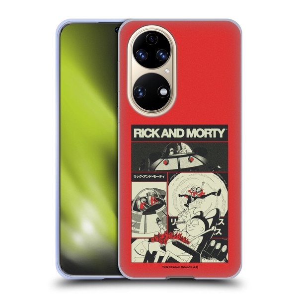 Rick And Morty Duo Graphics The Space Cruiser Collage Soft Gel Case for Huawei P50