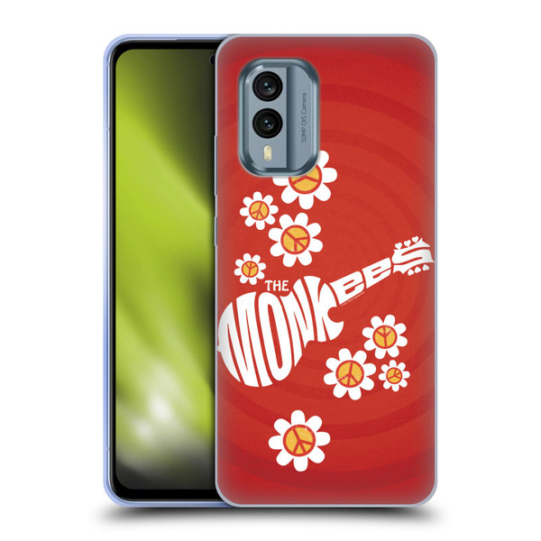 The Monkees Graphics Pattern In Red Soft Gel Case for Nokia X30