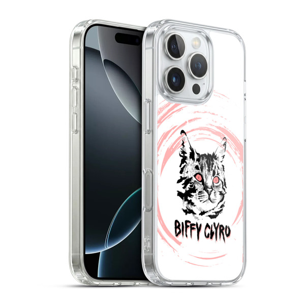 Biffy Clyro Graphics Cat Soft Gel Case for Apple iPhone 16 Pro & MagSafe