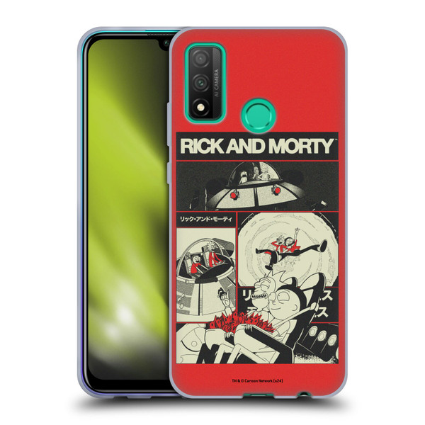 Rick And Morty Duo Graphics The Space Cruiser Collage Soft Gel Case for Huawei P Smart (2020)