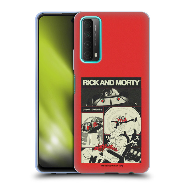 Rick And Morty Duo Graphics The Space Cruiser Collage Soft Gel Case for Huawei P Smart (2021)