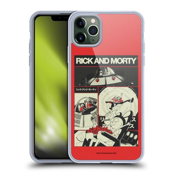 Rick And Morty Duo Graphics The Space Cruiser Collage Soft Gel Case for Apple iPhone 11 Pro Max
