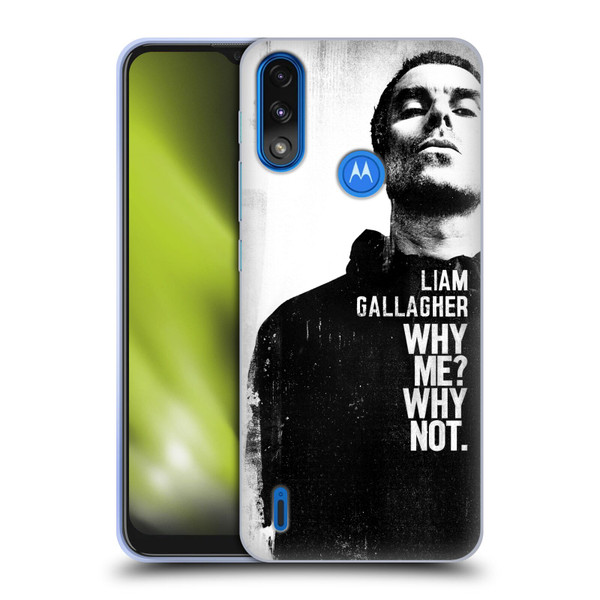 Liam Gallagher Graphics Why Me Soft Gel Case for Motorola Moto E7 Power / Moto E7i Power