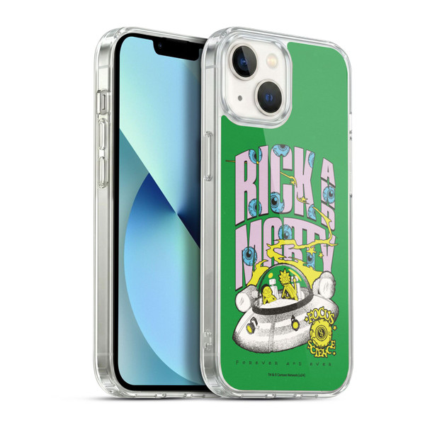 Rick And Morty Duo Graphics The Space Cruiser Soft Gel Case for Apple iPhone 13